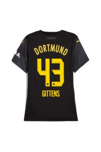 Borussia Dortmund Jamie Bynoe-Gittens #43 Voetbaltruitje Uit tenue Dames 2024-25 Korte Mouw